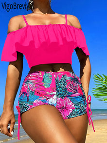 VigoBreviya 2026 Off Shoulder Bikini High Waist Backless