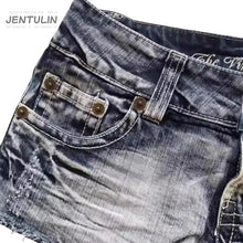 Y2K Flag Graphic Print Fashion British Style Mini Shorts Harajuku Pocket Denim Shorts Women Goth Slim Sexy Low Rise Short Pants