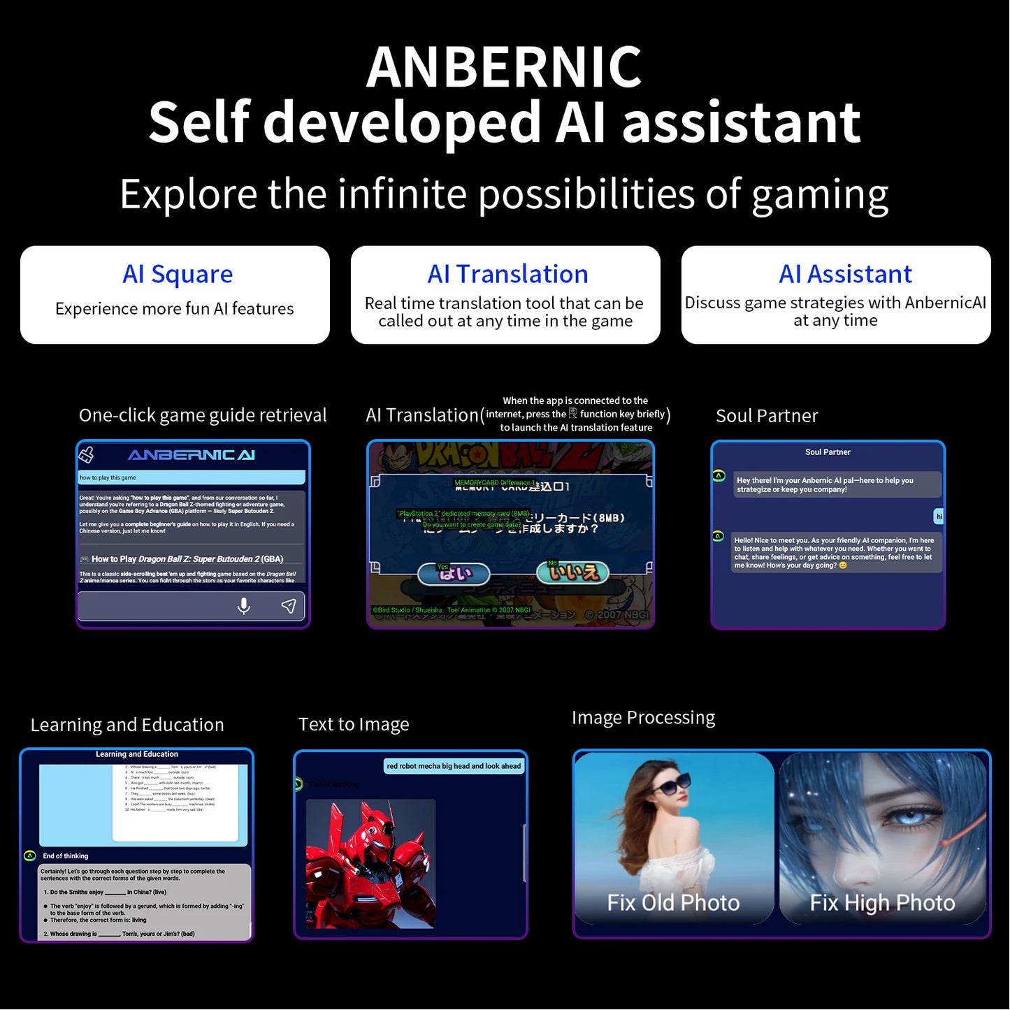Anbernic RG476H Retro Game Console Android 13 Unisoc T820 RG 476H Handheld Game 4.7-inch LTPS Multi-Touch Screen Online Fighting