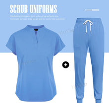 Medical Scrub Joggers Sets Fashion Nurse Uniform Women Men Beauty Salon Healthcare Pharmacy Nursing Scrub Top+pants Suit Uniform