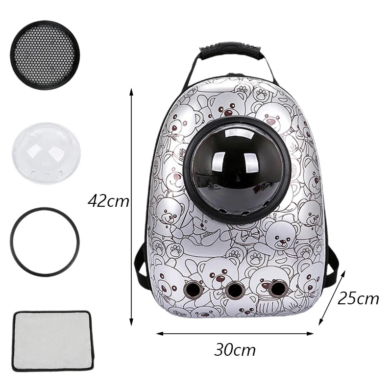 Outdoor Travel Puppy Cat Backpack Carrier Bag Breathable Pet Space Capsule Mascotas Supplies for Cats Goats transporter dla kota