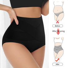 4pcs High Waisted Women's Panties Comfortable Cotton Cross Tummy Tuck Breathable Skin Friendly Drawstring Triangle Pants