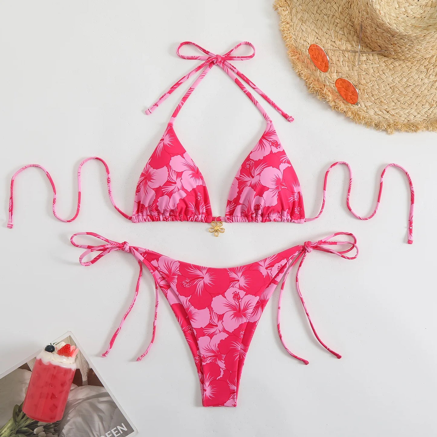 Sexy Micro Bikini Women's Swimsuit 2026 Trend Swimwear Woman Bathing Suit 3 Piece Triangle Bikinis Set Beach Dress Wear Cover Up