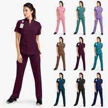 Women Hospital Doctor Workwear Unisex Medical Uniforms for V-neck Nurse Scurbs Set Oral Dental Surgery Work Uniform Short Sleeve