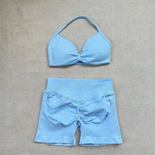 NO Logo Gym impact shorts set Strap Top Women's Long Line Strap Vest Pads Yoga Clothes Fitness Exercise Running Sports Clothes