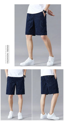 Big Men's Summer Shorts Cotton Knee Pants Golf Plaid Fashion Zipper Pocket Y2K Swim Beach Relaxed Fit Jogger Shorts
