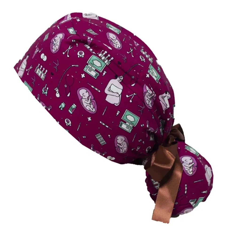 Unisex Dental Dentist Hat Vet Lab Pet Shop Scrubs Hat Nurse Medical Work Hat Surgical Cap Clinic Nursing Cap Nurse Scrub Cap
