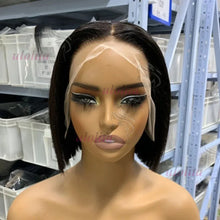 Super Double Drawn BOB Glueless Bone Straight Vietnamese Hair Wigs 8 Inch 13x4 Lace Frontal Wig 2x6 4x4 5x5 Closure Wig