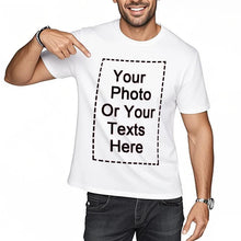Design Your Own Oversized T-shirt for Men Custom Graphic Blank Cotton Personalized Message Tshirt Loose Fit Tops Gift Your Logo