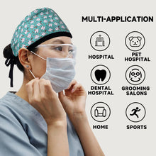 Cartoon Print Medical Scrub Hat Hospital Doctor Work Caps Health Worker Scrub Cap Pet Clinic Nurse Beautician Nursing Scrubs Hat