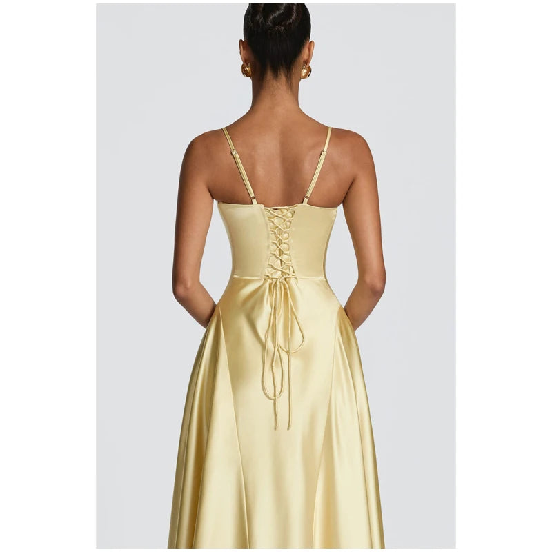 Women Green Ruched Elegant Satin Maxi Dress Mermaid One-shoulder Cutout Slim Fit Flowy Vestido 2026 Lady Summer Evening Vestidos