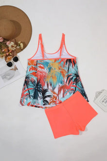 VigoJany 2026 Sexy Print 2 Piece Plus Size Tankini Women Strapped Hollow Curvy Swimsuit Brazilian Beach Lady Big Bathing Suit