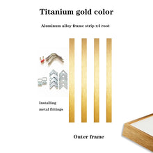 Aluminum Alloy Canvas Narrow Edge Simple Metal Mural Oil Painting Frame 9 Colors Can Be Customized in Large Sizes