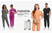 Slim Fit Women Scrubs Sets Hospital Medical Uniforms Nurses Accessories Dental Clinic Beauty Salon Spa Pet Lab Workwear Clothes