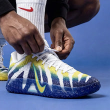 Nike Ja 3 Morant 3Rd Generation "Murray State" Versatile, Comfortable, Resilient, Low-Top Basketball Shoes for Men in White, Blue, and Yellow Hf2794-004
