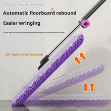Hands-Free Self-Wringing Chenille Flat Mop, 360° Rotating Household Lazy Mop