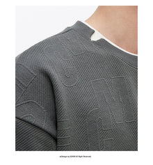 Semir Hoodie Men Color Block Fake Two Piece 2025 Autumn New Textured Letter Jacquard Casual Top
