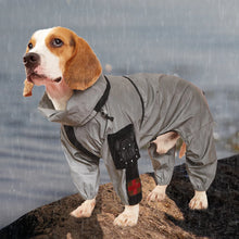 Imperméable pour grand chien d'extérieur, veste réfléchissante anti-UV, manteau de pluie à capuche pour animal de compagnie, combinaison imperméable pour chiens de taille moyenne et grande