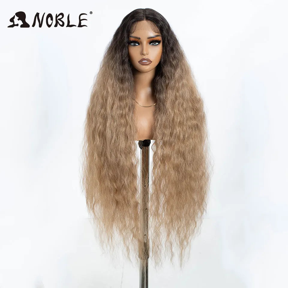 Noble Cosplay 42 Inch Blonde Ombre Synthetic Lace Front Wig
