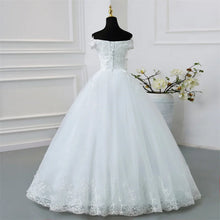 Y&M Novias Off Shoulder Plus Size Vestido De Noiva 2026 New Wedding Dress Train or Floor Customized large Bridal Tulle Mariage