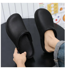 Summer Anti-Slip Slip-On Nurse Shoes Operating Room Slippers Headed Clogs Laboratory Cool Sandals Flat Heel Easy to Wear