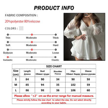Oymimi Women's White Mini Dress 2026 Spring Deep V-Neck Puff Sleeve Corset Tiered Ruffle Sheer Casual Party Fashion Trendy Wear