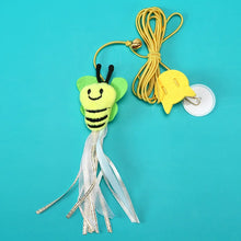 OUWO Hanging Cat Toy Simulation Toy Cat Scratch Telescoping Rope Feather Kitten Playing Game Interactive Toy Pet Supplies ﻿
