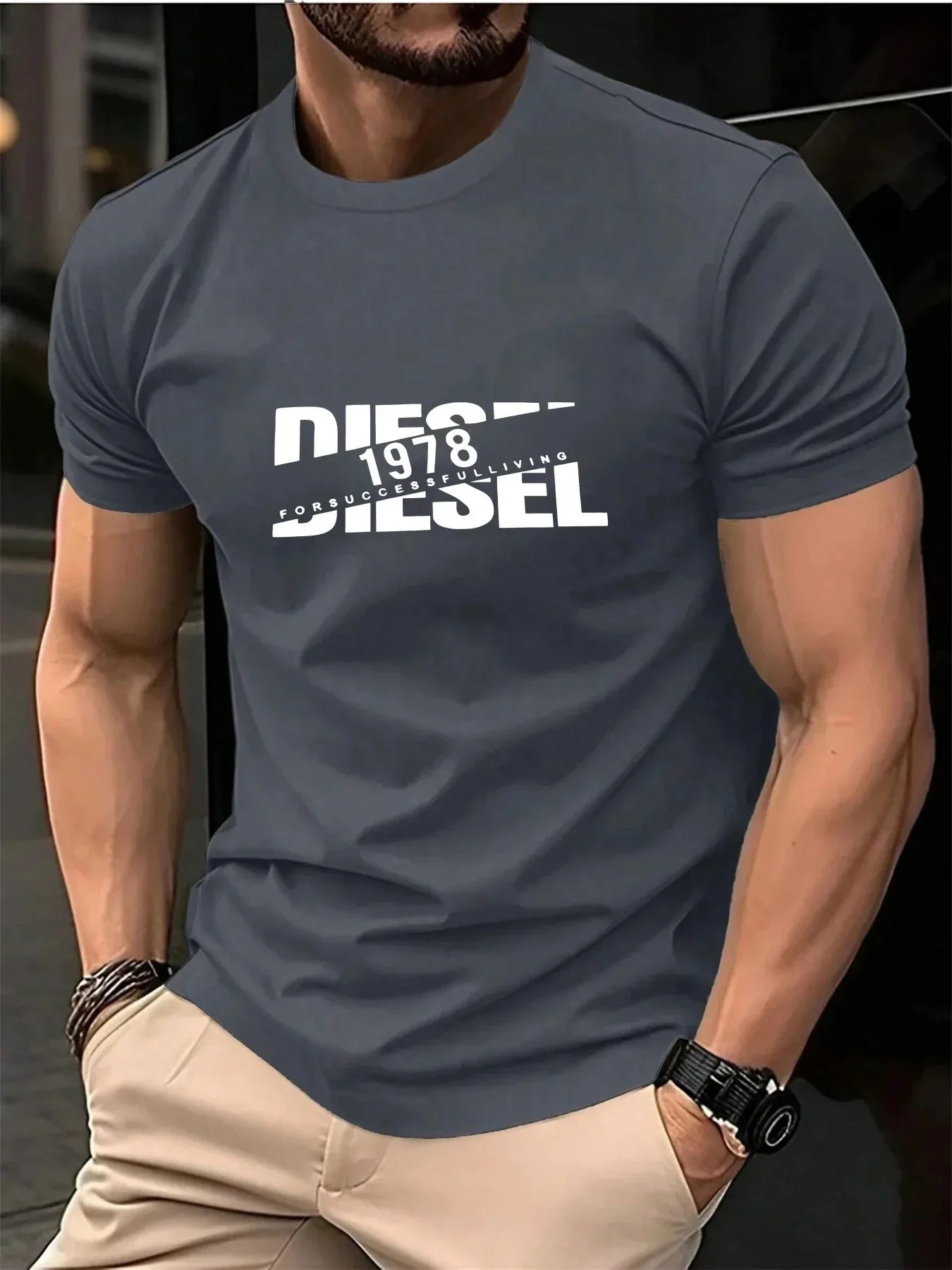 New Trend Polyester Short Sleeve Tee For Men And Women Black