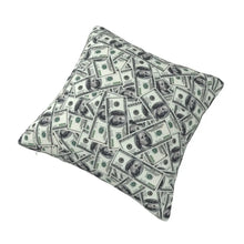 Custom Fashion Giant Money 100 Dollar Bills Cushion Cover 45x45cm Soft European Pillow for Car Square Pillowcase