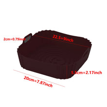 22cm Silicone Air Fryers Oven Baking Tray Pizza Fried Chicken Airfryer Silicone Basket Reusable Airfryer Pan Liner Accessories