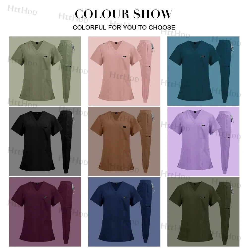 Mens Scrubs Uniform Work Gowns Woman Doctor Surgical Gown Wholesale Scrub Sets Beauty Salon Pharmacy Pet Store Uniforms Top Pant