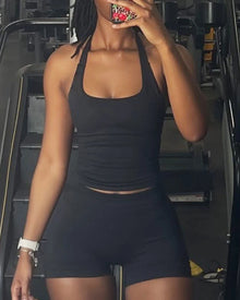Women Backless Strappy Padded Seamless Sports Bra Gym Top