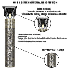 T9 Hair Clipper 0mm Barber Shaver Beard Trimmer Electric