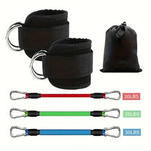 6-Piece Leg Resistance Band Set for Hip Strength Training, Running, Fitness, Ankle Resistance Bands, Yoga, Glute Training, Elastic Bands for Fitness Strength Training, Three-Tube Leg Training Resistance Bands, Leg Resistance