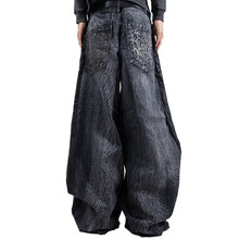 Y2K Retro Oversized Baggy Unisex Mopping Pants Phantom Jeans Men High Street Spider Embroidered Patch Hip Hop Streetwear Gothic