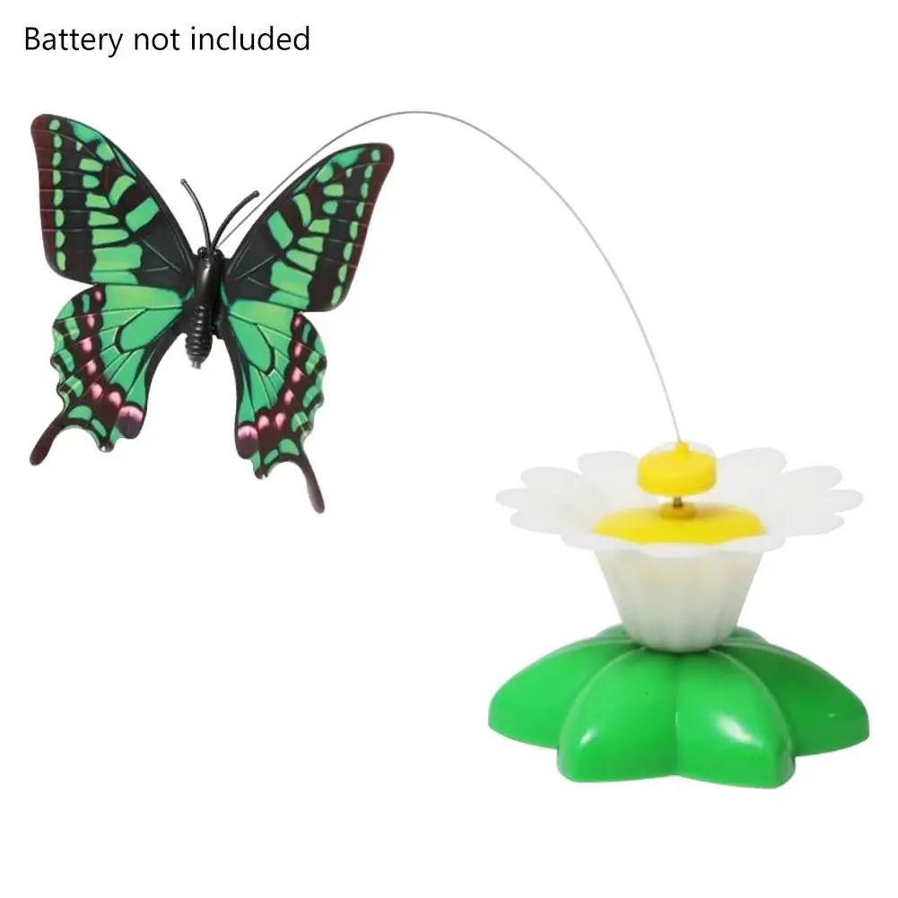 Interactive Cat Teaser Wand Toy - Automatic Rotating Electric Flying Butterfly Hummingbird, Indoor Kitten Exercise Play Toys