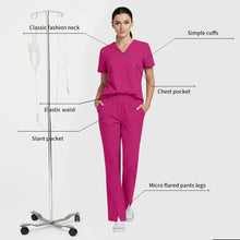 Niaahinn Pet Grooming Non-sticky Hair Workwear Surgical Uniform Medical Nurse Uniforms Women Scrubs Sets Pharmacist Work Clothes