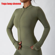 Womens Yoga Long Sleeve Zip Sports Jacket Slim Fit