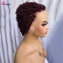 13x4Lace Front African Scroll Dark 99j Bug Human Hair Wig Natural Looking for Women Heat Stylable Comfortable Fit Easy To Style