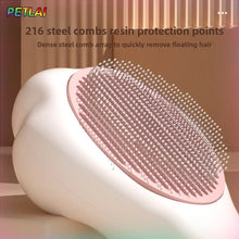 Cat Hair Remover Comb Flea Comb Grooming with Release Button Pet Hair Removal Comb Cute Design Paw Massage Grooming Supplies