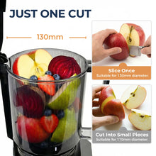 ROUNY Cold Press Extractor with Filter-Free, Easy Clean Electric Fruit Slow Juicer Machine with 130mm Large Feed Caliber,  Black