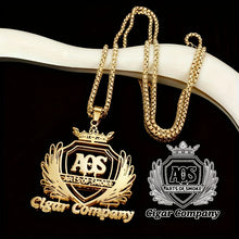 Custom Company Club Logo Necklace Custom Men's 304L Stainless Steel Necklace Employee Member High-end Powerful Gift Anti Allergy
