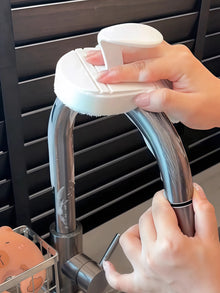 Brosse de nettoyage à manche flexible, éponge récurante pliable pour les zones difficiles d'accès de la cuisine et de la salle de bain, évier, carrelage, baignoire
