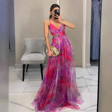 Sexy Strapl Evening Dr Casual Par Holiday Long Skirt with Print High Waist No Sve Summer Women's Dr