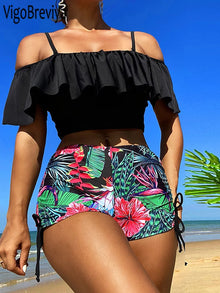 VigoBreviya 2026 Off Shoulder Bikini High Waist Backless