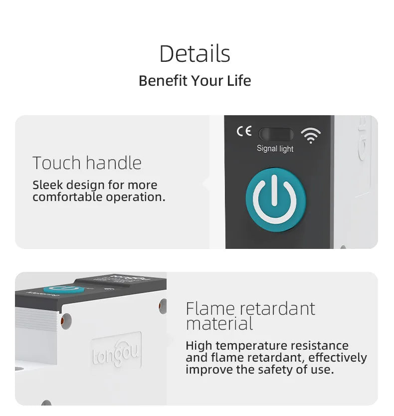 TUYA WIFI Smart Circuit Breaker Energy Meter 1P 16A DIN Rail for Smart Home Wireless Remote Control Smart Switch by APP TONGOU