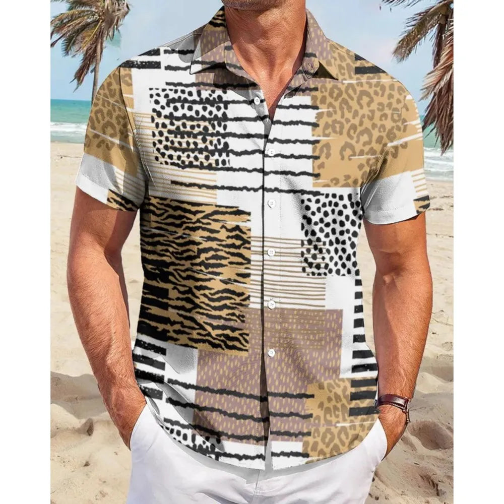 2026 Top Casual Men's T-shirts Shirts For Man Men's Shirts Menswear Clothing Personality Trendy Fashion Printed Vacation Buttons