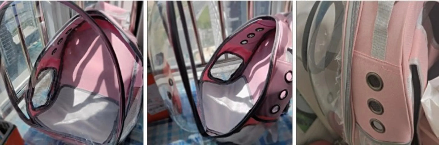 Pet carrying bag space  Space capsule dual-shoulder backpack  Breathable transparent backpack  Cat and dog transportation bag