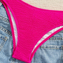 Sexy Rose Red Bikini Bandeau Swimsuit Y2K Rib Vacation Swimwear Backless Strapless Bikinis Thong Women Beach Outfit Bathing Suit