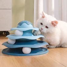 3-Layer Cat Turntable Toy Interactive Pet Cat Toy Tower Tracks Cat Toy Educational Play Indoor Cat Teaser Durable Polypropylene